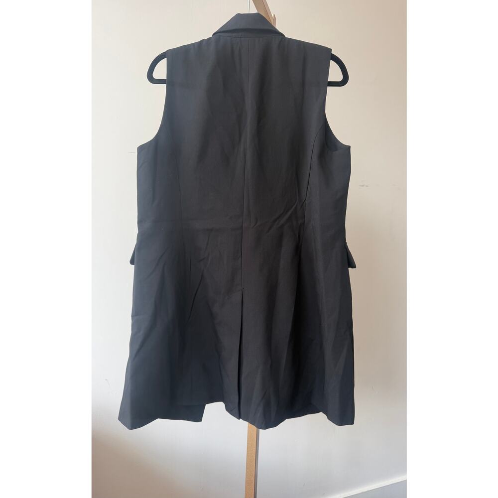Joie Women's Sleeveless Black Longline Blazer Vest Gold Hardware Size Medium NWT - Picture 3 of 10